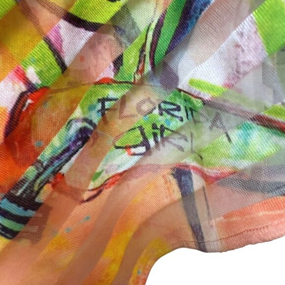 Leoma Lovegrove Sheer Poncho and Tank Set Small Multicolor Womens Top Artsy NWT - Picture 10 of 14